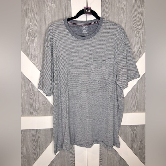 331. Members Mark Mens Crewneck Short Sleeve Striped Tee 3XL - Picture 1 of 3